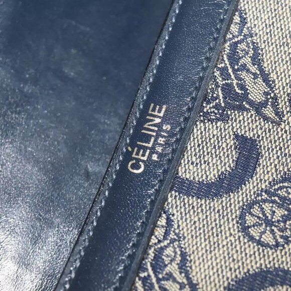 CELINE C Sulky Shoulder Bag Canvas Navy Auth - Picture 7 of 16